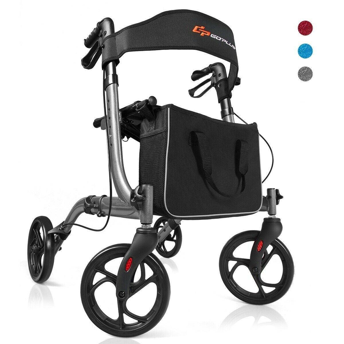 Lightweight Medical Walker SP37070，Folding Aluminum Rollator - YOURISHOP.COM