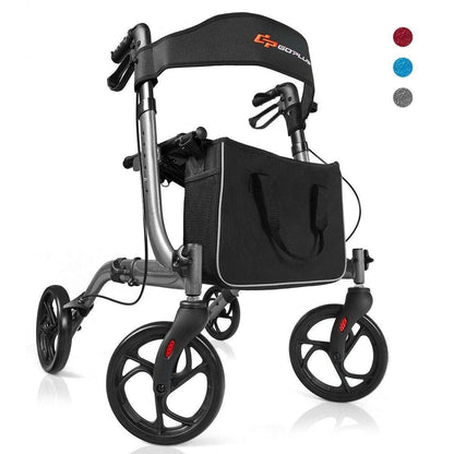Lightweight Medical Walker SP37070，Folding Aluminum Rollator - YOURISHOP.COM