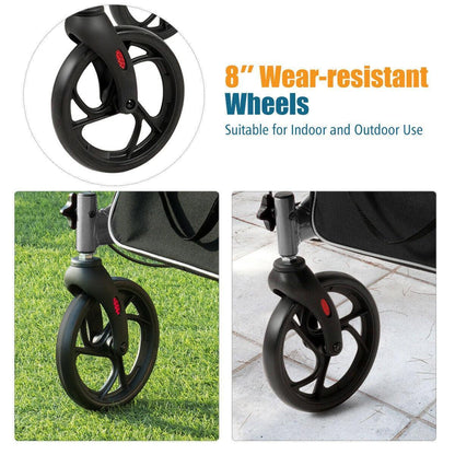 Lightweight Medical Walker SP37070，Folding Aluminum Rollator - YOURISHOP.COM