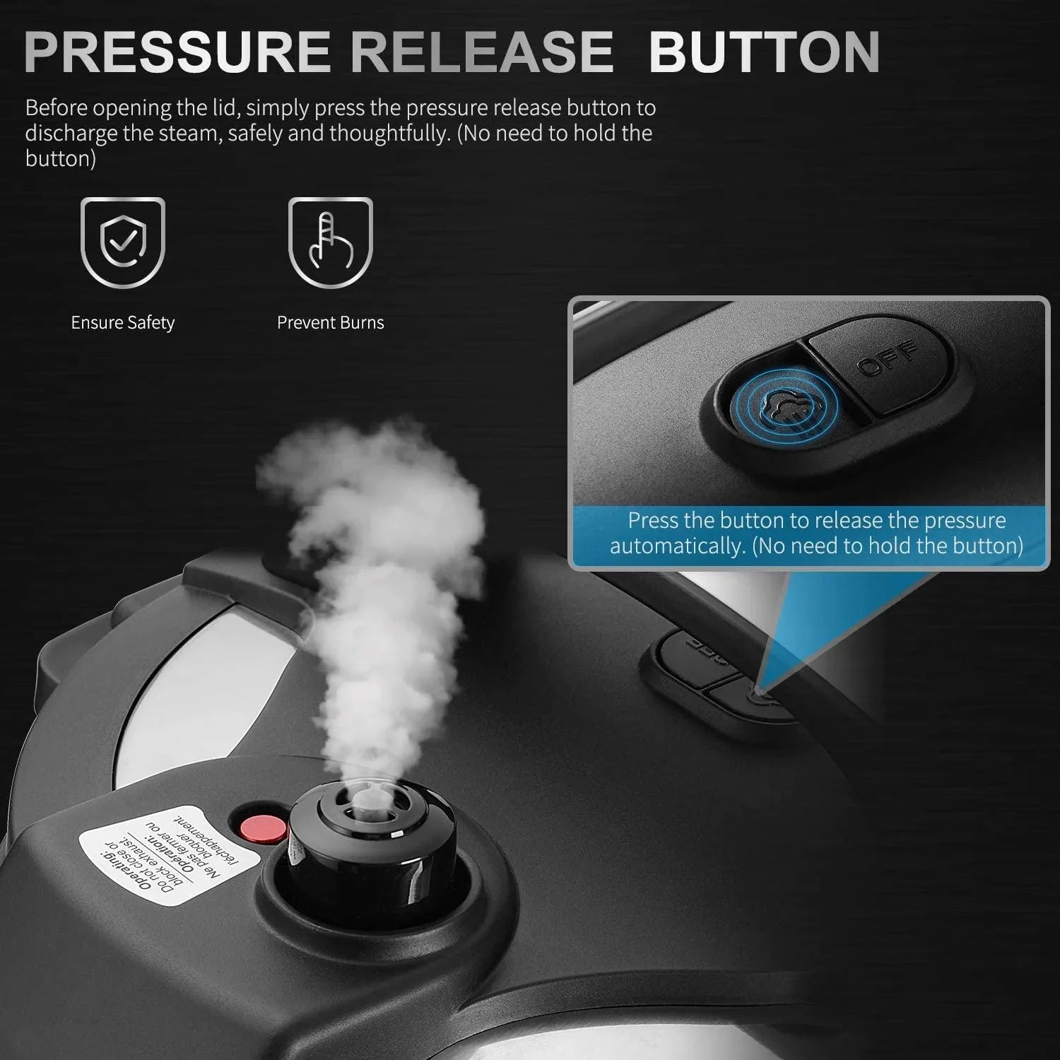 LIVINGbasics 6 Quart Electric Pressure Cooker LB-PC-100M1H2 - YOURISHOP.COM