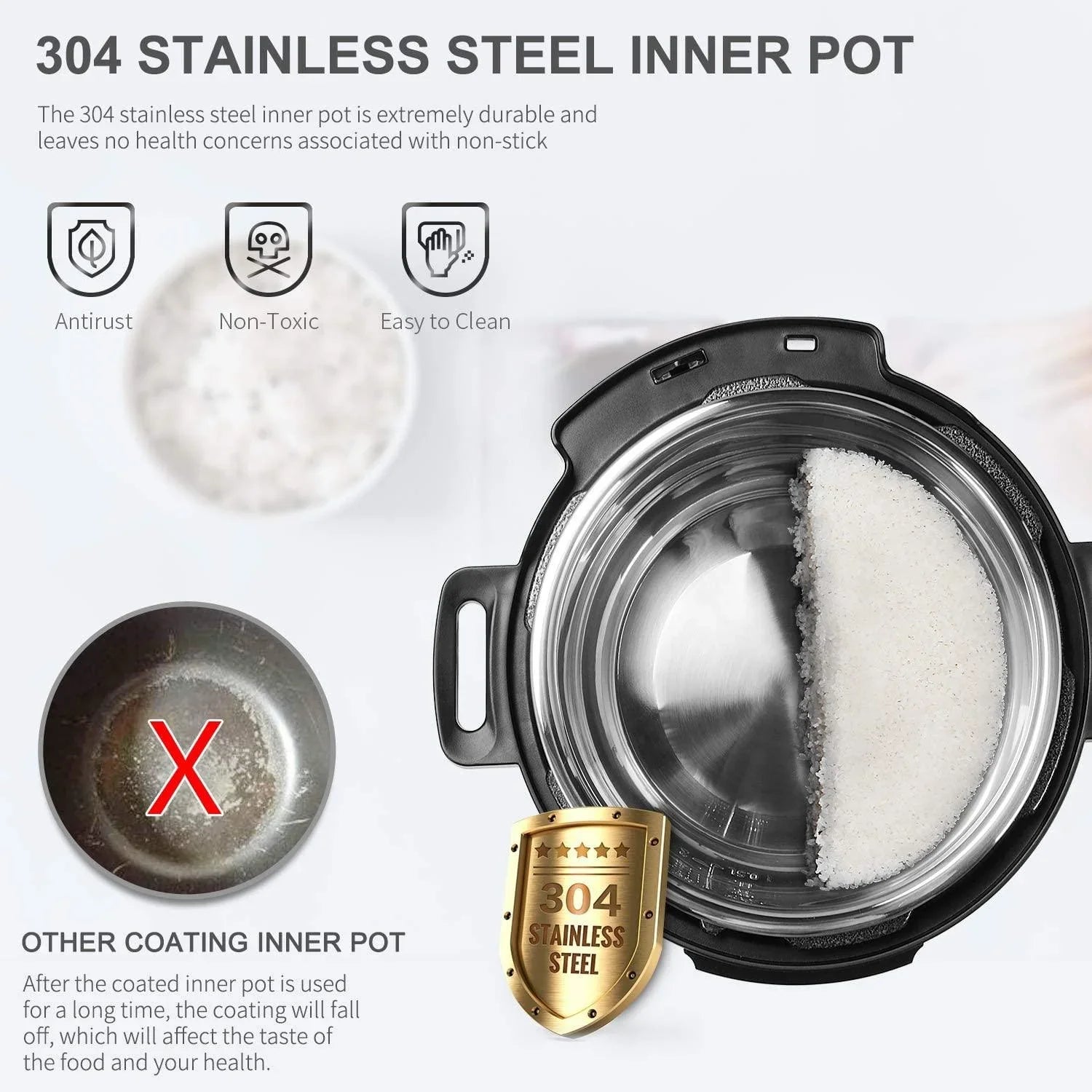 LIVINGbasics 6 Quart Electric Pressure Cooker LB-PC-100M1H2 - YOURISHOP.COM