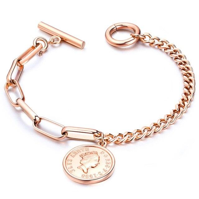Love Heart Charm Bracelets For Women Gold Silver Color Stainless steel Bracelet&amp;Bangle Jewelry Europe American Style Jewelry - YOURISHOP.COM