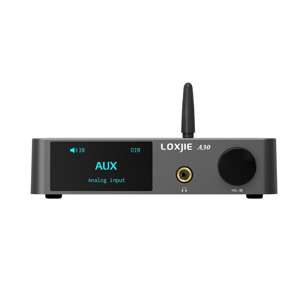 LOXJIE A30 Desktop Stereo Audio Power Amplifier Headphone Amp Support APTX Bluetooth 5.0 ESS DAC Chip With Remote Control - YOURISHOP.COM