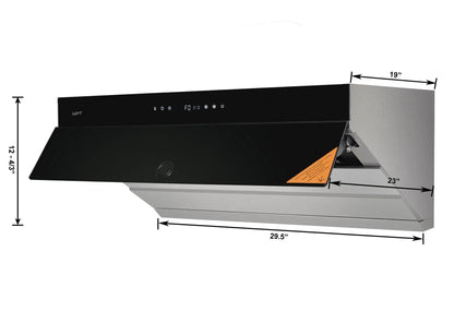 Luft powerful rangehood FT-74| Under Cabinet/ Wall Mount| Side Suction| 900 CFM - YOURISHOP.COM