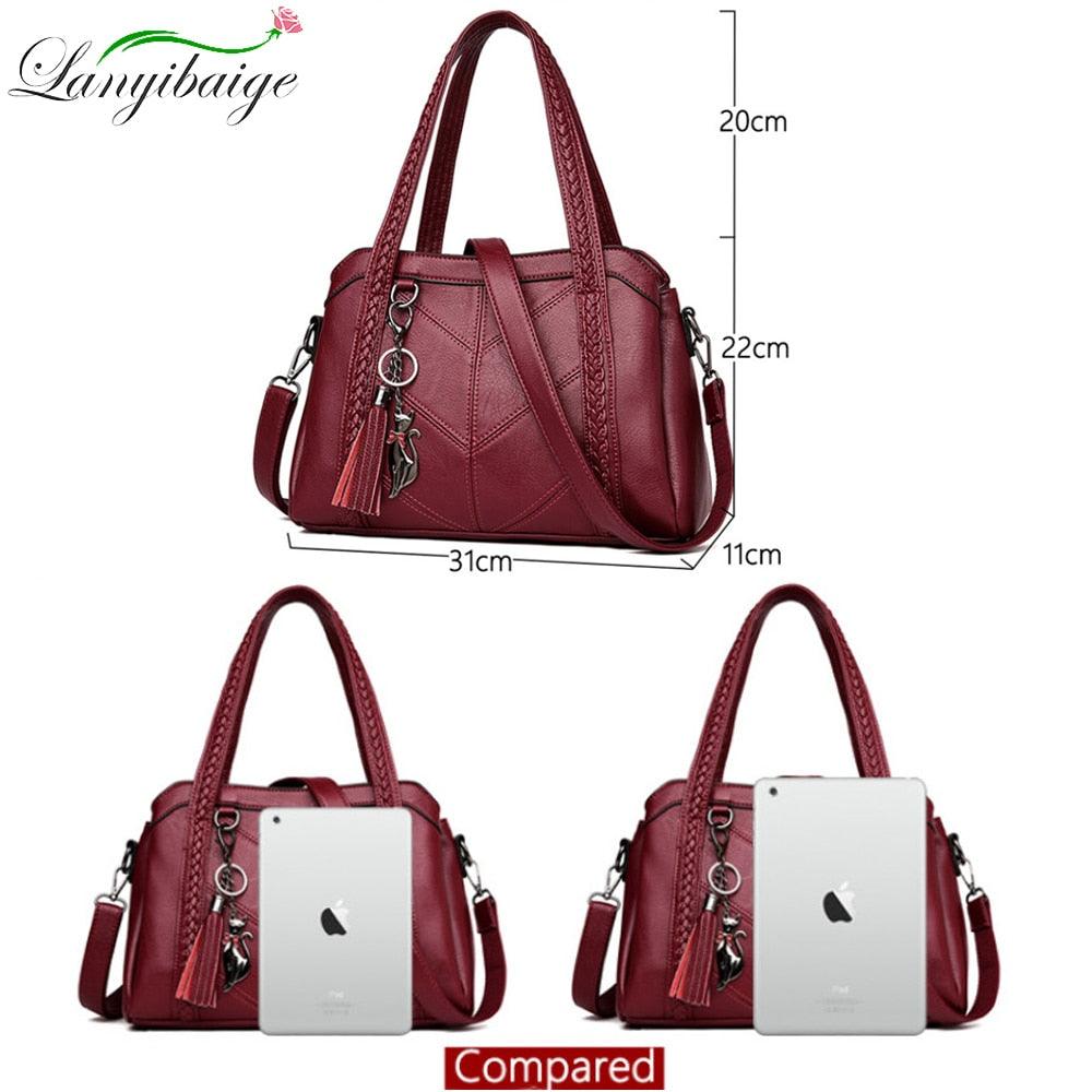 Luxury Handbags Women Bags Designer Genuine Leather Handbags Sac A Main Women Crossbody Messenger Bag Casual Tote Shoulder bags - YOURISHOP.COM