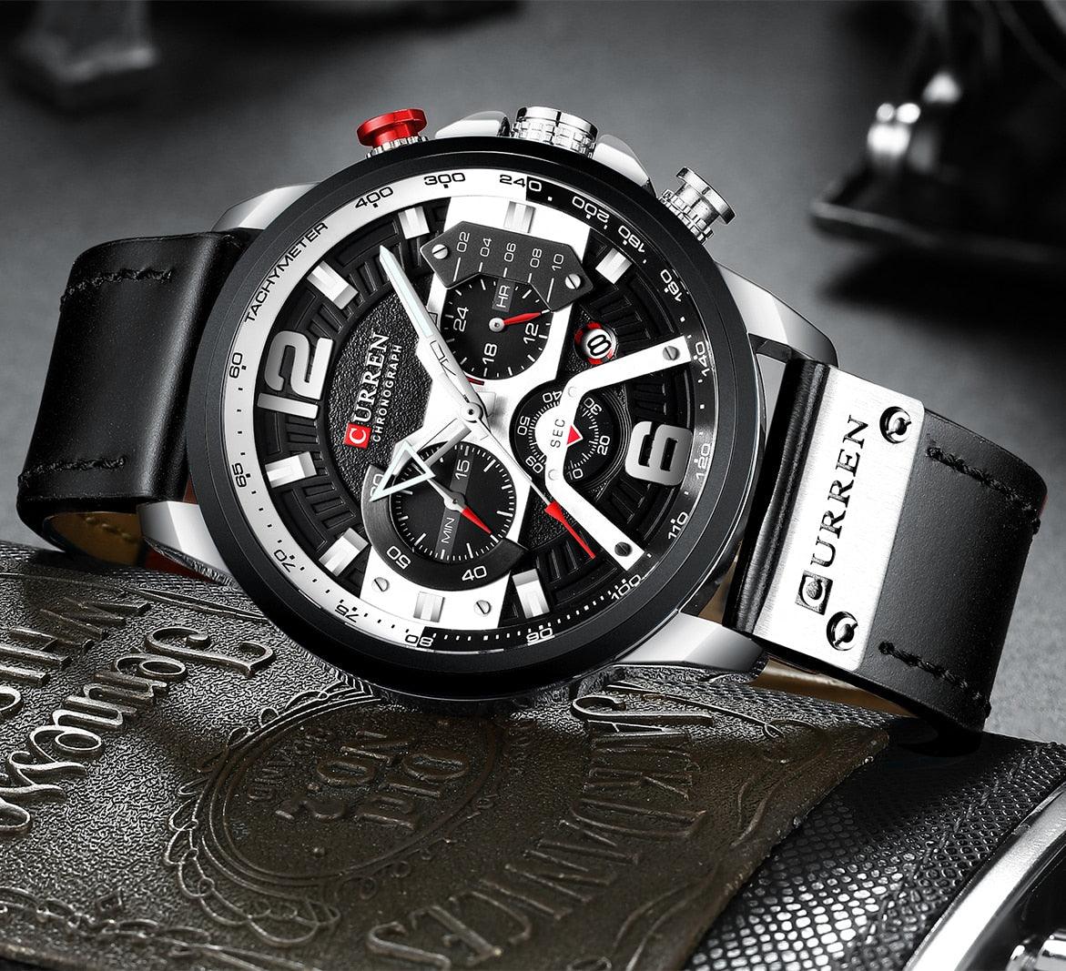 Luxury Watch For Men Quartz Chronograph Sport Waterproof Man Watches Military Fashion Stainless Steel Wristwatch Clock - YOURISHOP.COM