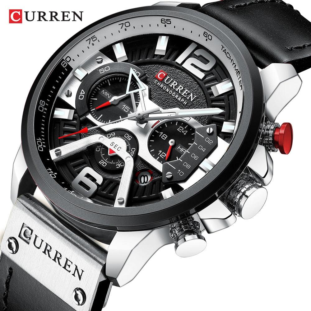 Luxury Watch For Men Quartz Chronograph Sport Waterproof Man Watches Military Fashion Stainless Steel Wristwatch Clock - YOURISHOP.COM