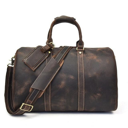 MAHEU Men Genuine Leather Travel Bag Travel Tote Big Weekend Bag Man Cowskin Duffle Bag Hand Luggage Male Handbags Large 60cm - YOURISHOP.COM