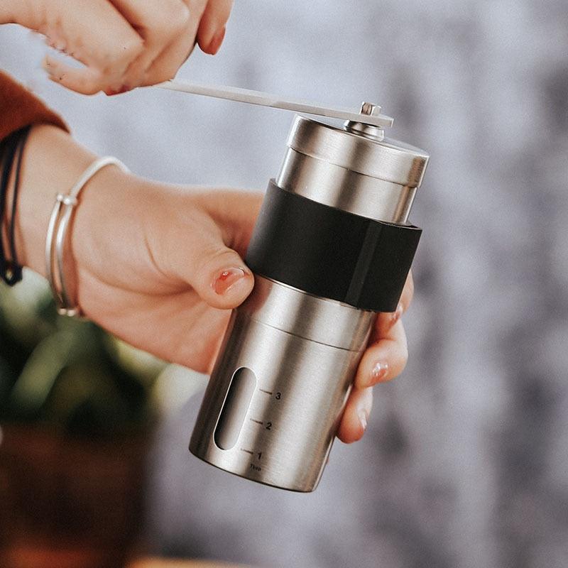 Manual Coffee Grinder Stainless Steel Hand Handmade Coffee Bean Burr Grinders Mill Kitchen Tool Home Grinders Coffee Accessories - YOURISHOP.COM