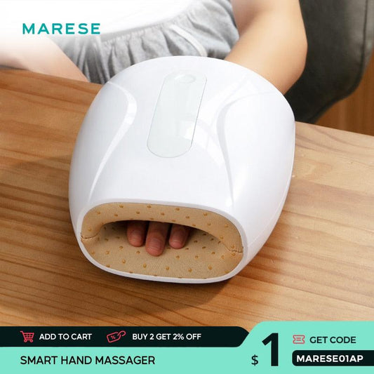 MARESE Wireless Electric Hand Massager Device Palm Finger Acupoint with Air Compression Massage with Heat For Women Beauty Gift - YOURISHOP.COM