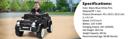 Mercedes-Benz Ride-On Car TY328021WHA for Kids,12V Licensed - YOURISHOP.COM