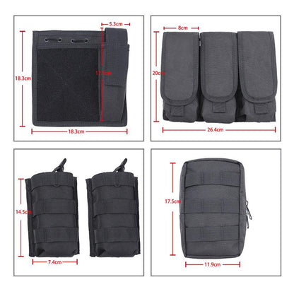 MGFLASHFORCE Molle Airsoft Vest Tactical Vest Plate Carrier Swat Fishing Hunting Paintball Vest Military Army Armor Police Vest - YOURISHOP.COM