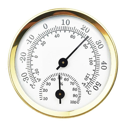 Mini Sauna Thermometer Metal Case Steam Sauna Room Thermometer Hygrometer Bath And Sauna Indoor Outdoor Used Hygrothermograph - YOURISHOP.COM