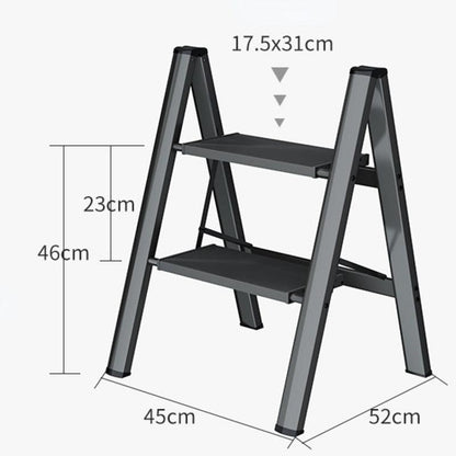 Multifunctional Folding Ladder Aluminum Alloy High Stools Kitchen Load-bearing 300kg Step Ladder Chair Widen 3 Step Ladder - YOURISHOP.COM