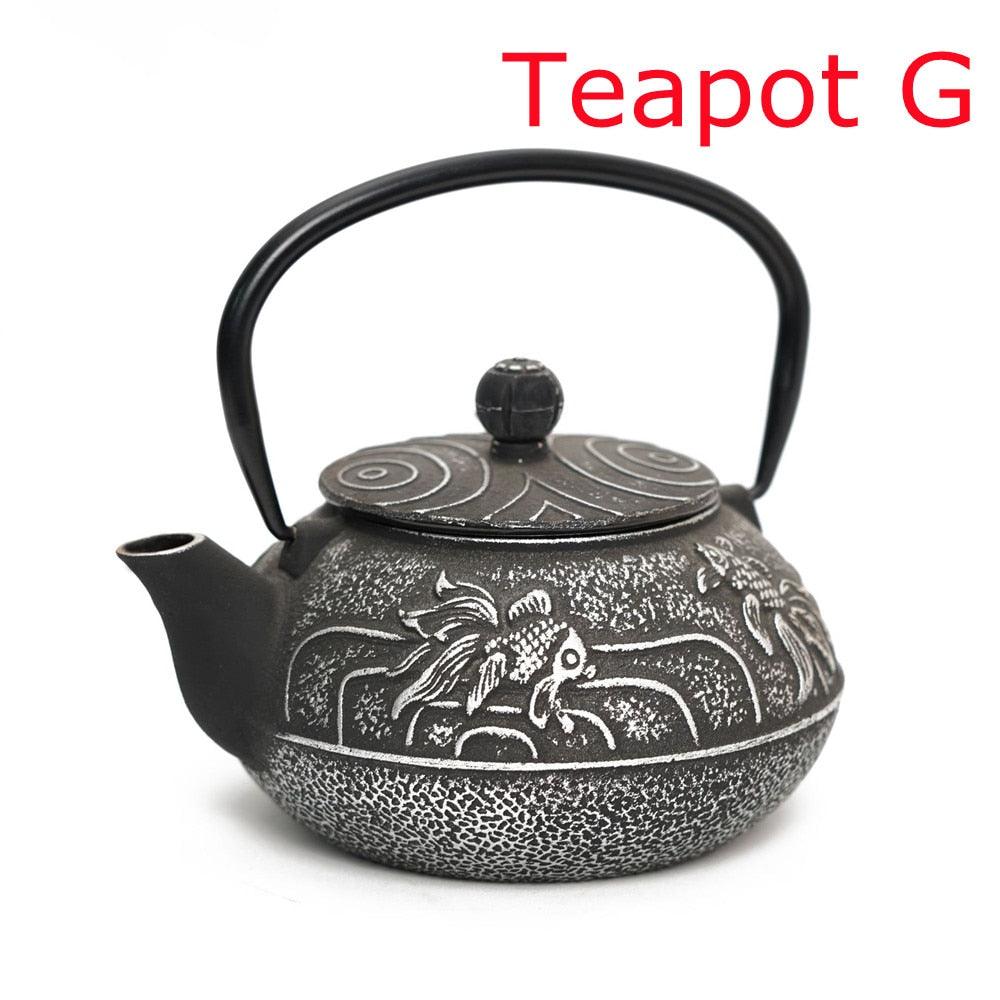New 7 Chioces Cast Iron Teapot Set Japanese Tea Pot Tetsubin Kettle Enamel 900ml Kung Fu Infusers Metal With Strainer Net Filter - YOURISHOP.COM
