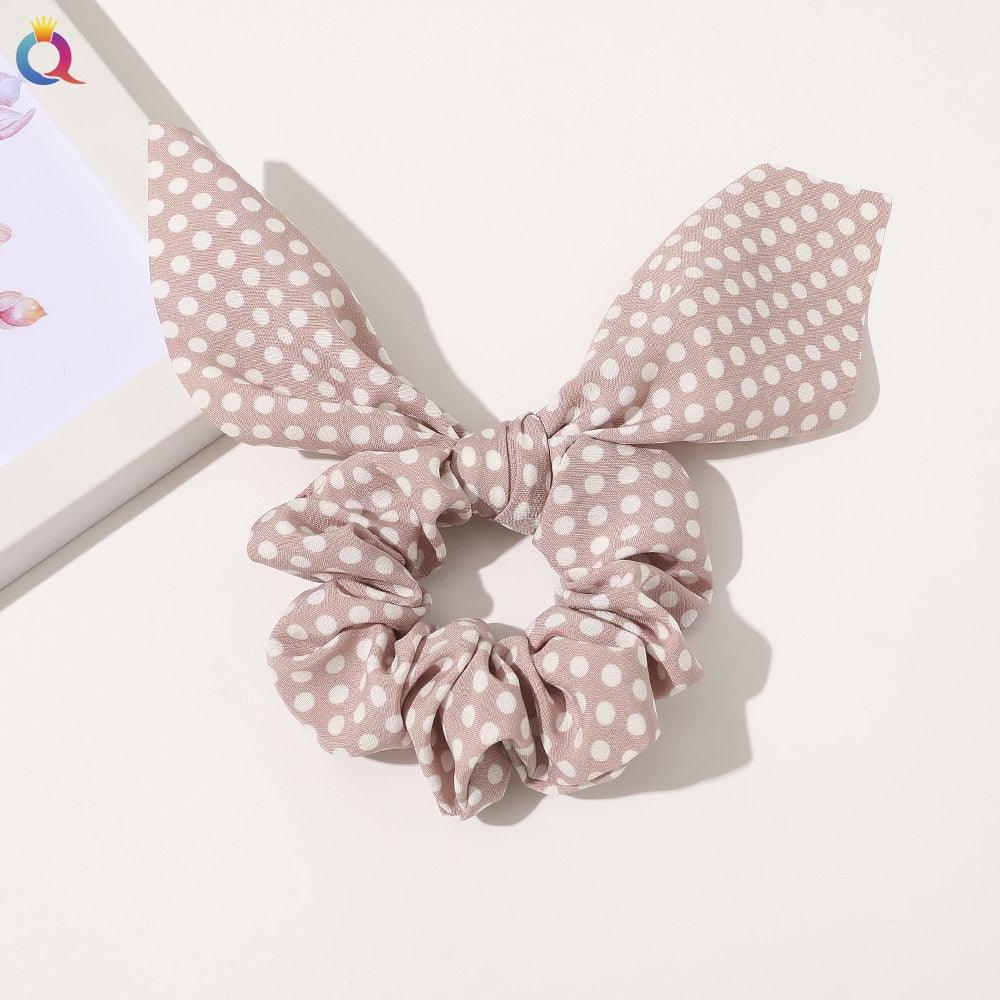 New Chiffon Bowknot Elastic Hair Bands For Women Girls Solid Color Scrunchies Headband Hair Ties Ponytail Holder Hair Accessorie - YOURISHOP.COM