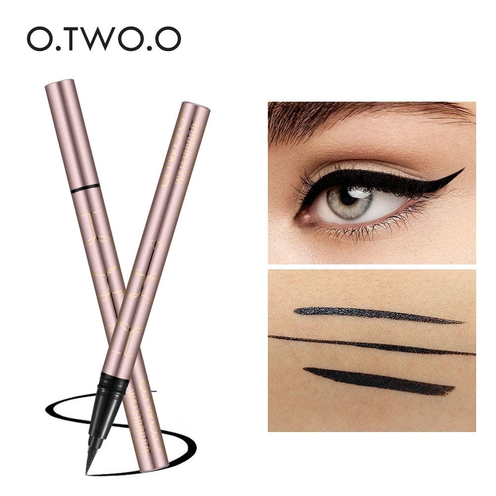 O.TWO.O Black Liquid Eyeliner Eye Make Up Super Waterproof Long Lasting Eye Liner Easy to Wear Eyes Makeup Cosmetics Tools - YOURISHOP.COM