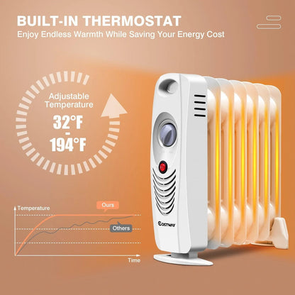 Oil-Filled Radiator Heater EP22917,Portable Mini Electric Heater,700 W - YOURISHOP.COM