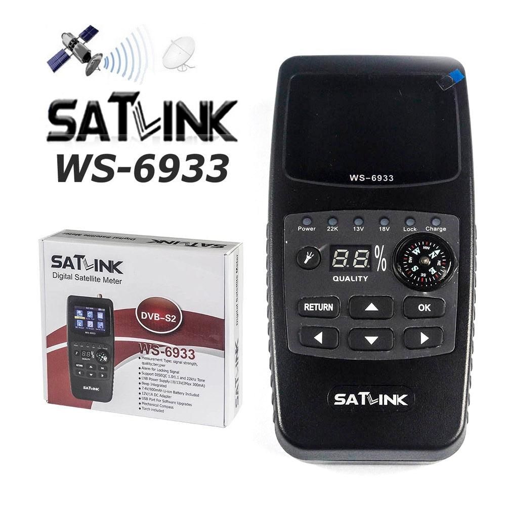 Original Satlink WS-6933 Satellite Finder DVB-S2 FTA CKU Band Satlink Digital Satellite Finder Meter WS 6933 free shipping - YOURISHOP.COM