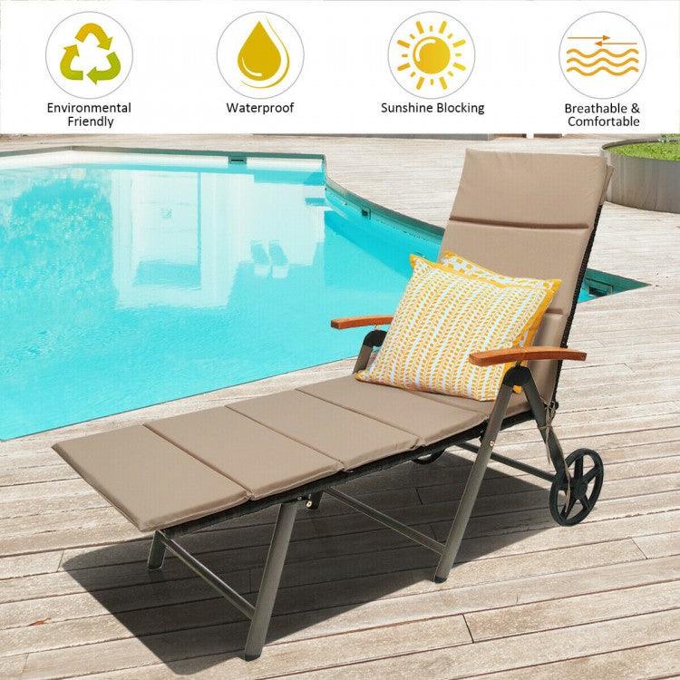 Outdoor Chaise Lounge HW63221 Chair Rattan/Lounger/Recliner Chair - YOURISHOP.COM