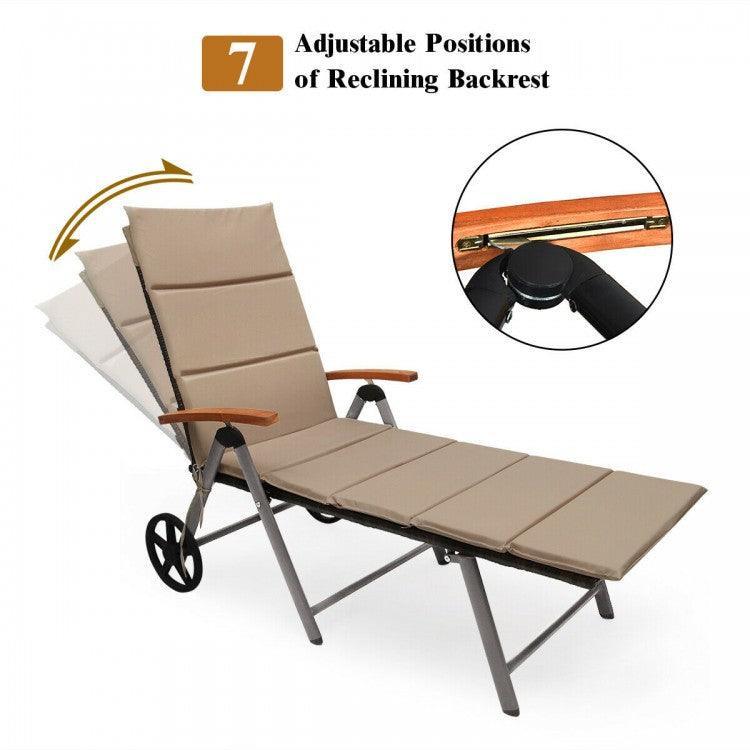 Outdoor Chaise Lounge HW63221 Chair Rattan/Lounger/Recliner Chair - YOURISHOP.COM