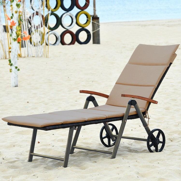 Outdoor Chaise Lounge HW63221 Chair Rattan/Lounger/Recliner Chair - YOURISHOP.COM