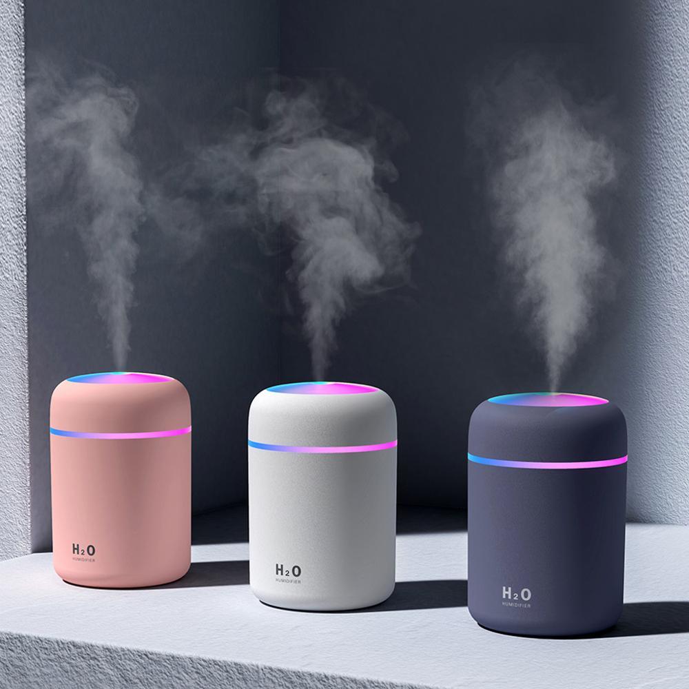 Portable 300ml Electric Air Humidifier Aroma Oil Diffuser USB Cool Mist Sprayer with Colorful Night Light for Home Car - YOURISHOP.COM