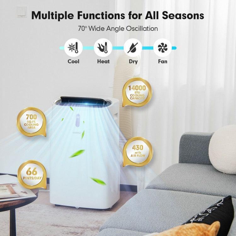 Portable Air Conditioner FP10116US-WH with APP and WiFi Control,14000 BTU - YOURISHOP.COM
