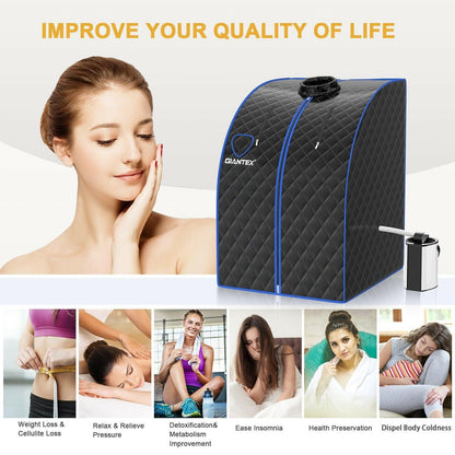 Portable Personal Steam Sauna Spa BA7634US with 3L Blast-proof Steamer Chair - YOURISHOP.COM