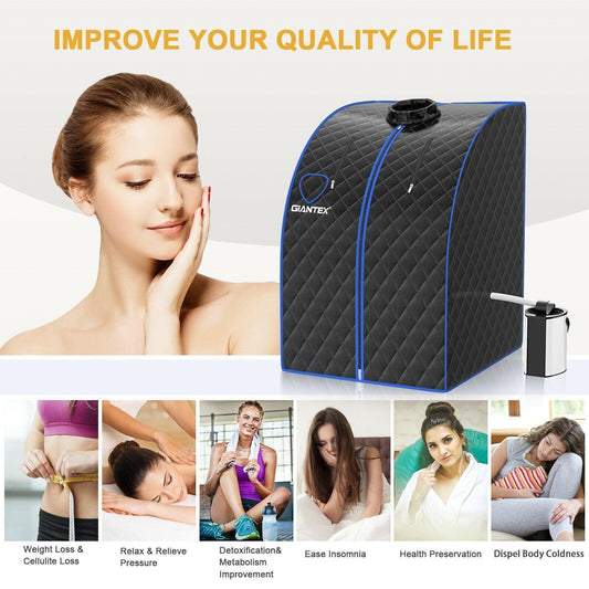 Portable Personal Steam Sauna Spa BA7634US with 3L Blast-proof Steamer Chair - YOURISHOP.COM