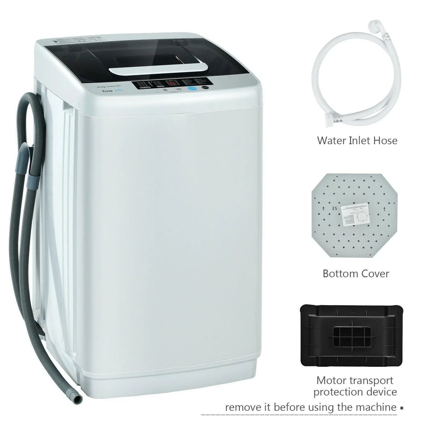 Portable Washing Machine EP24640US with Drain Pump,Full-Automatic Laundry Washer,9.9 lbs - YOURISHOP.COM