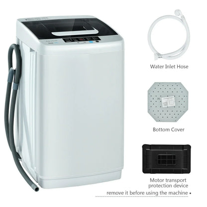 Portable Washing Machine EP24640US with Drain Pump,Full-Automatic Laundry Washer,9.9 lbs - YOURISHOP.COM