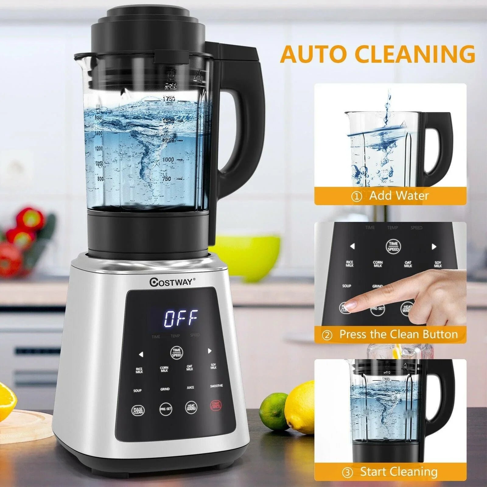 Professional Countertop Blender EP24954US,8-in-1 Smoothie Soup Blender with Timer - YOURISHOP.COM