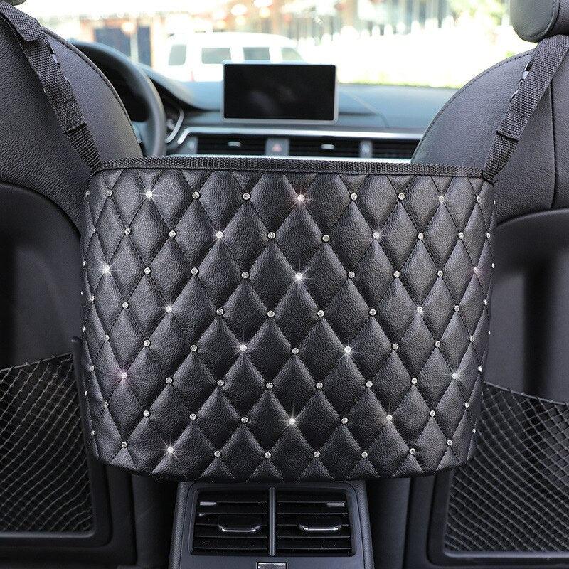 PU leather Car Seat Back Bag Universal Auto Seat Side Storage Box for Cup Key Phone Holder Travel Organizer Pocket Anti Kick Pad - YOURISHOP.COM