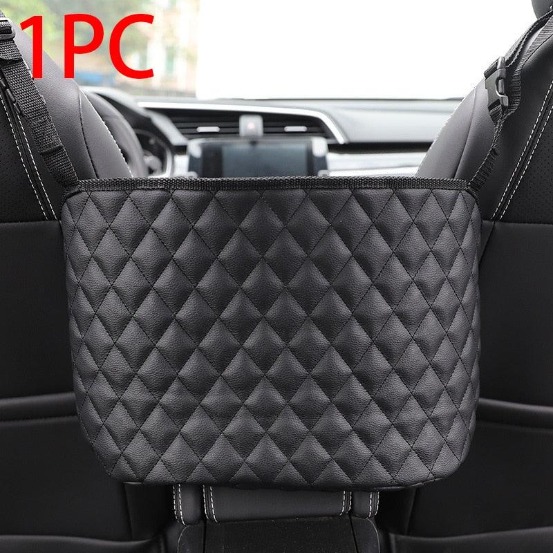PU leather Car Seat Back Bag Universal Auto Seat Side Storage Box for Cup Key Phone Holder Travel Organizer Pocket Anti Kick Pad - YOURISHOP.COM
