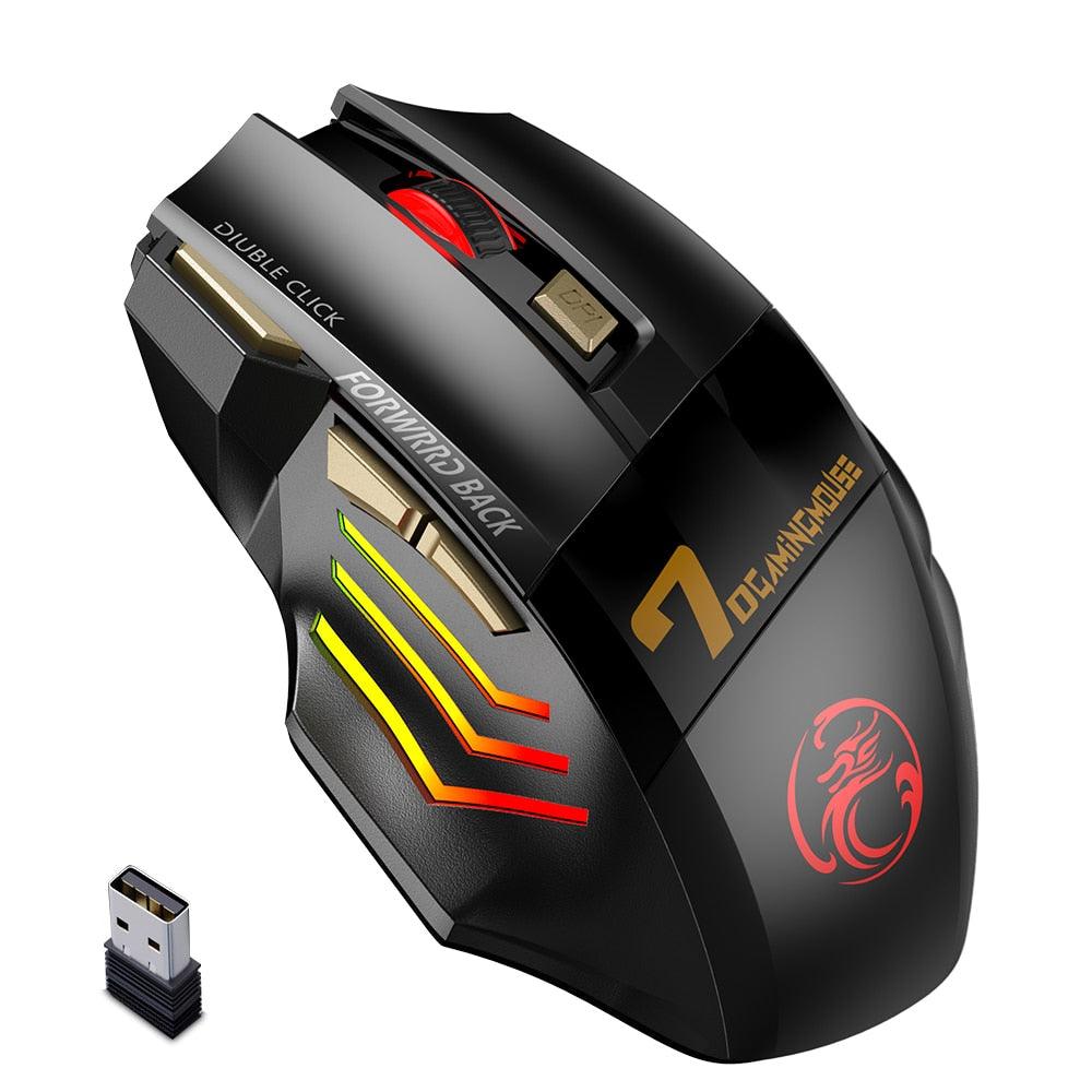 Rechargeable Wireless Mouse Bluetooth Gamer Gaming Mouse Computer Ergonomic Mause With Backlight RGB Silent Mice For Laptop PC - YOURISHOP.COM
