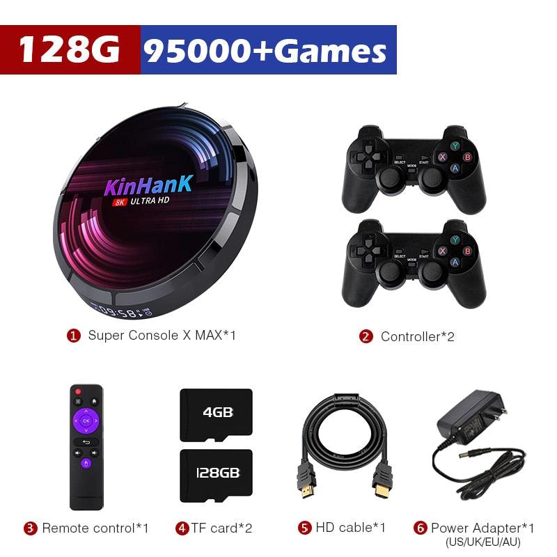 Retro WiFi Video Game Consoles Super Console X Max H96 For SS/PSP/PS1/DC/N64 With 114000+ Classic Games 4K HD Mini TV Game Box - YOURISHOP.COM