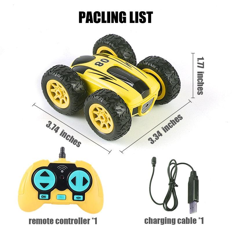 Roclub 4WD RC Car 2.4G Radio Remote Control Car 1:24 Double Side RC Stunt Cars 360° Reversal Vehicle Model Toys For Children Boy - YOURISHOP.COM