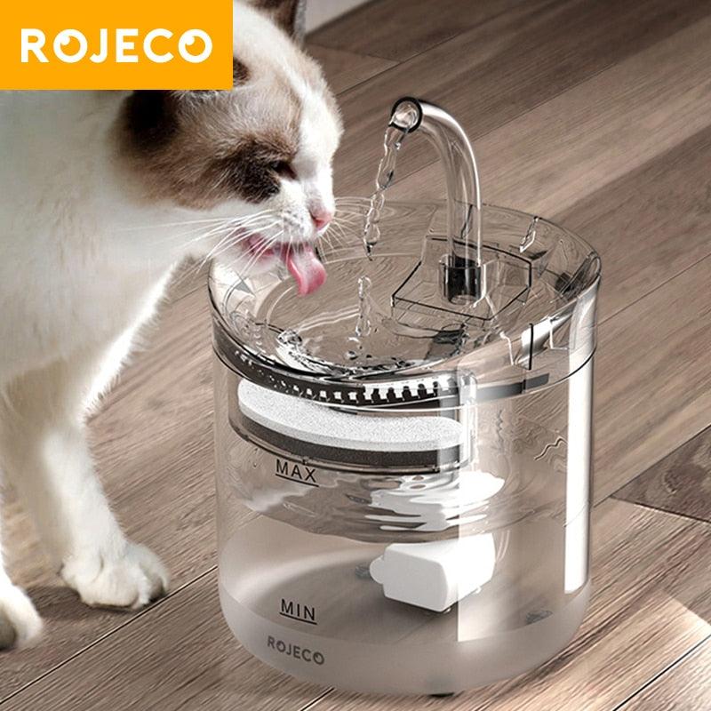 ROJECO Cat Water Fountain Automatic Pet Water Dispenser Pet Smart Drinker For Cats Auto Sensor Cat Drinking Fountain Accessories - YOURISHOP.COM