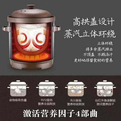 SANYUAN Stew Pot TDG100-SA1,Soup Pot,Purple Clay Inner Pot,10L - YOURISHOP.COM