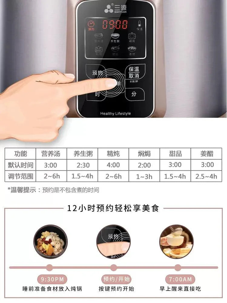 SANYUAN Stew Pot TDG100-SA1,Soup Pot,Purple Clay Inner Pot,10L - YOURISHOP.COM