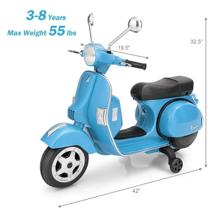 Scooter Motorcycle TY327441 with Headlight,6V Kids Ride on Vespa - YOURISHOP.COM