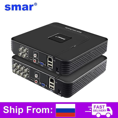 Smar 5 in 1 CCTV Mini DVR TVI CVI AHD CVBS IP Camera Digital Video Recorder 4CH 8CH 5M-N AHD DVR 5MP NVR Security System Onvif - YOURISHOP.COM