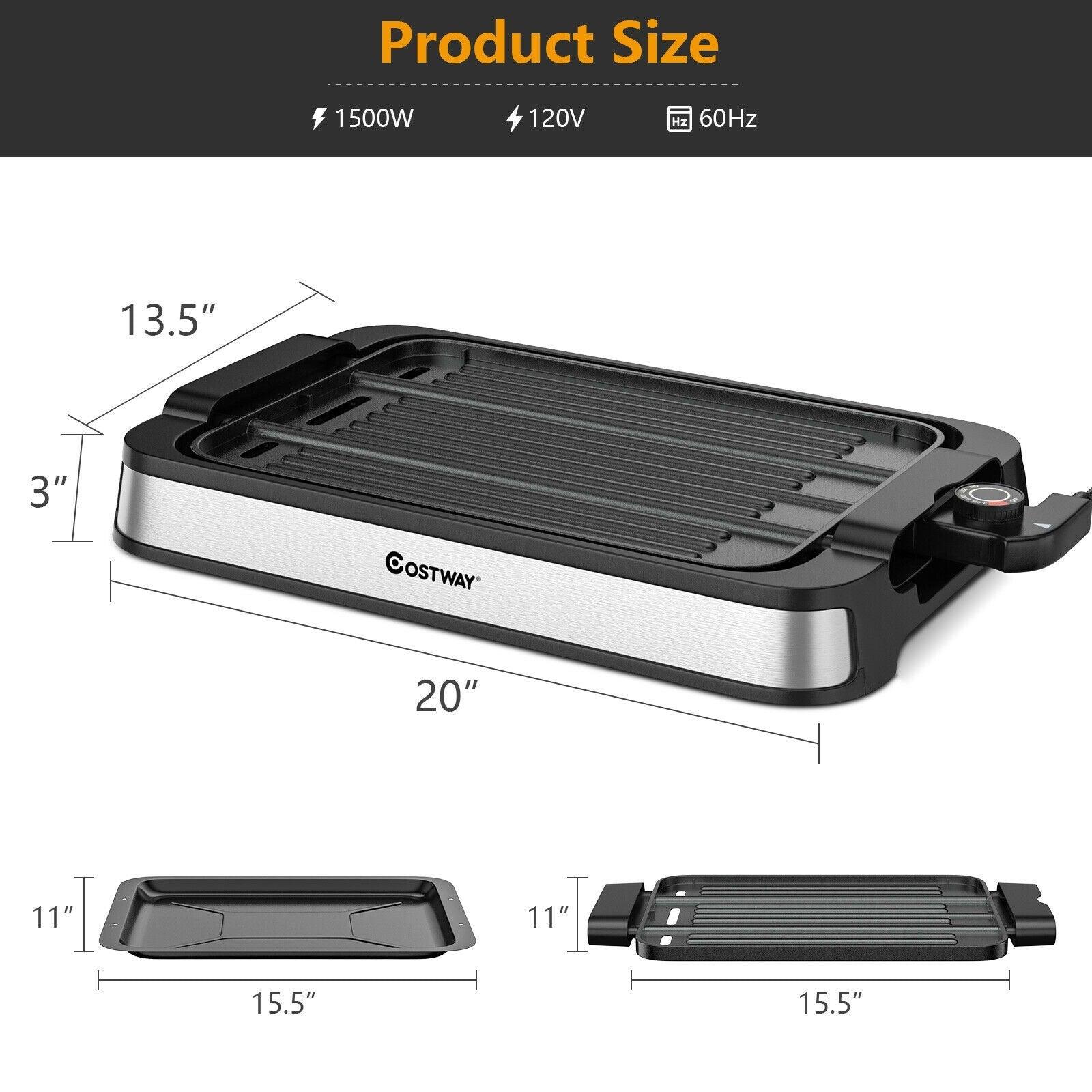 Smokeless Indoor Grill EP24926US,size