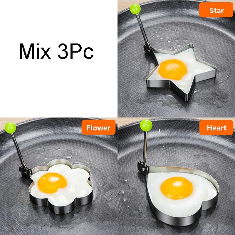 Stainless Steel 5Style Fried Egg Pancake Shaper Omelette Mold Mould Frying Egg Cooking Tools Kitchen Accessories Gadget Rings - YOURISHOP.COM