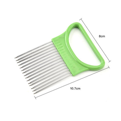 Stainless Steel Onion Needle Fork Vegetable Fruit Slicer Tomato Cutter Cutting Holder Kitchen Accessorie Tool Cozinha Acessório - YOURISHOP.COM