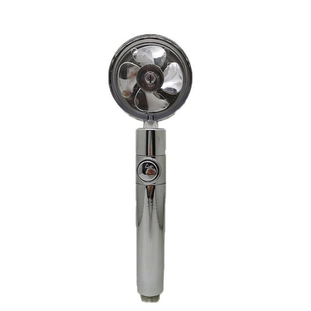 Strong Pressurization Spray Nozzle Water Saving Rainfall 360 Degrees Rotating With Small Fan Washable Hand-held Shower Head - YOURISHOP.COM