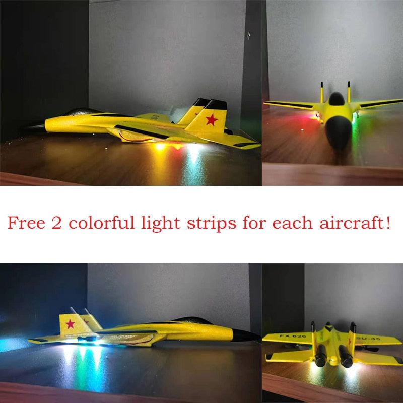 SU-35 RC Remote Control Airplane 2.4G Remote Control Fighter Hobby Plane Glider Airplane EPP Foam Toy RC Plane chargeable Batter - YOURISHOP.COM