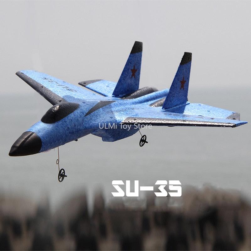 SU-35 RC Remote Control Airplane 2.4G Remote Control Fighter Hobby Plane Glider Airplane EPP Foam Toy RC Plane chargeable Batter - YOURISHOP.COM
