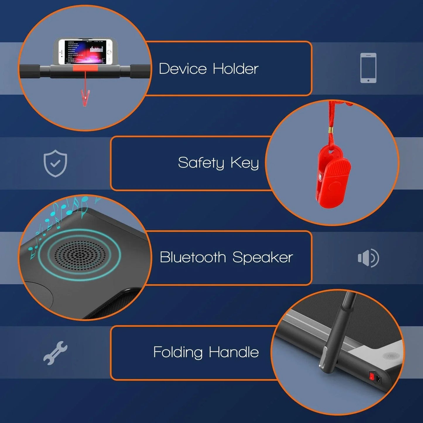 SuperFit Folding Treadmill SP37513 with Remote Control and LED Display，2-in-1 - YOURISHOP.COM